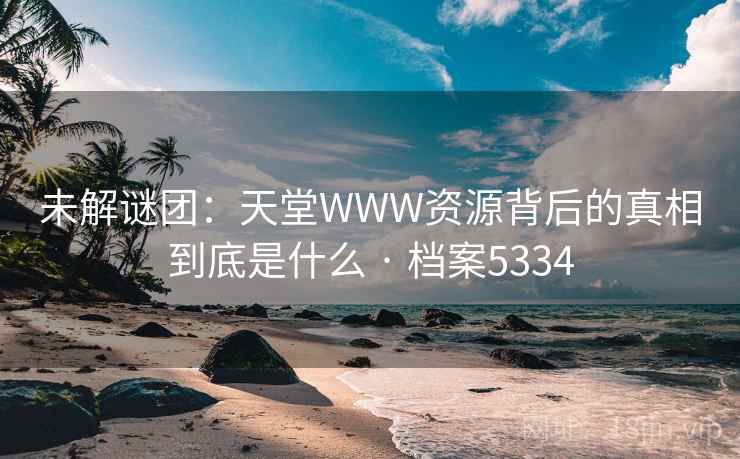 未解谜团:天堂WWW资源背后的真相到底是什么 · 档案5334 第2张 未解谜团:天堂WWW资源背后的真相到底是什么 · 档案5334 第2张