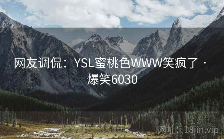 网友调侃:YSL蜜桃色WWW笑疯了 · 爆笑6030 第2张 网友调侃:YSL蜜桃色WWW笑疯了 · 爆笑6030 第2张